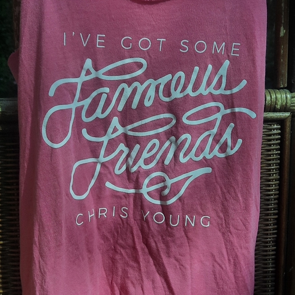 🍀3/15 Next Level Apparel Pink Chris Young Tank Top - Picture 2 of 5
